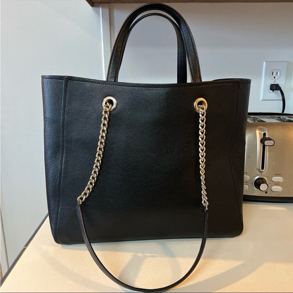 Kate Spade Black Tote with Chain Straps